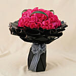 50 Dark Pink Roses Bouquet
