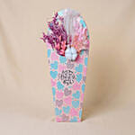 Dry Flowers Sleeve Bag for Valentine