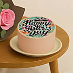 Sisters Day Mono Cake And Flower Bouquet