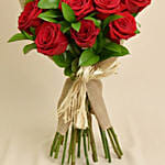 12 Valentines Red Roses Love Bouquet For Valentines