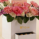 Pink Floral Gift for Mom with Sweet Surprises