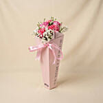 Gentle Love carnations and Roses Posy
