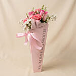 Gentle Love carnations and Roses Posy