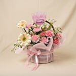 Mothers Day Carnations Basket