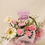 Mothers Day Carnations Basket