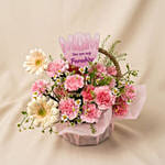 Mothers Day Carnations Basket