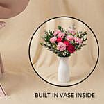 2 in 1 Pink Carnation Bouquet with Hidden Vase
