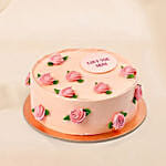 Elegant Dual Chrysanthemum Bouquet and Cake For Her