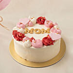 Mothers Love Rose Hand Bouquet with Cake