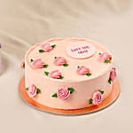 Elegant Tulips Bouquet with Cake for Mom