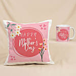 Happy Mothers Day Printed Cushion & Mug Combo