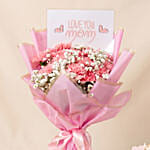 Mothers Love Pink Carnations Bouquet & Cake Combos