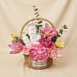 Body Care And Flowers Basket