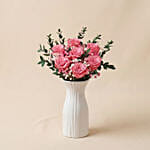 2 in 1 Pink Rose Bouquet with Hidden Vase