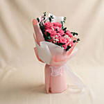 2 in 1 Pink Rose Bouquet with Hidden Vase