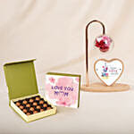 Best Mom Flower Lamp and Chocolates Combos