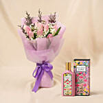 Elegant Tulips Bouquet and Perfume for Mom