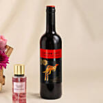 Flowers Cart Wine and Victoria Secret Mist