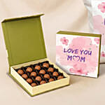 Love You Mom Chocolates Cushion, Mug & Chocolates
