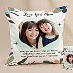 Love You Mom Personalised Canvas Frame Cushion & Mug
