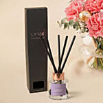 Pink Carnation chocolate Vase Arrangement with Diffuser