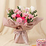 Preserve Flowers Bouquet and Cake Gift set