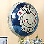 Its a Baby Boy Flowers Arrangment giftset with Balloon