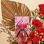 Burberry Touch Perfume and Red Roses Valentine’s Gift Basket