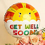 Get Well Soon Flowers & Balloon