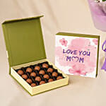 Elegant Tulips Bouquet with Chocolate Cake Combos