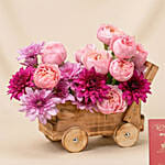 Flowers Cart Wine and Chocolates Bar