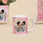 Personalised Flowers Vases with Cushion & Mug for Mom