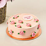 Flowers Gift Basket with Cake
