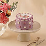 Pink Carnation Chocolate Vase Arrangement And Mini Cake