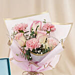 Mother Day Pink Flowers with Perfume set