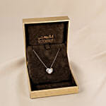 Pink Roses Bouquet with Gold Diamond Heart Pendant By Kooheji Jewelry