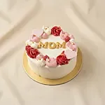 Elegant Pink Ombre Mother's Day Chocolate Fudge Cake 6 Inches