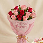 Mothers Love Rose Bouquet with Cake