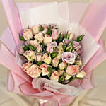 Purple and Pink Spray Rose Bunch