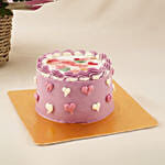 Mixed Flowers Basket with Cake for Mothers Day