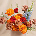 Sunset Flowers Arrangement Box