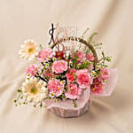 Carnations Basket for Mothers Day
