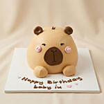 Cute Capybara Birthday Cake
