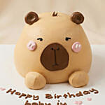 Cute Capybara Birthday Cake