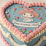 Kuromi Theme Heart Shape Cake