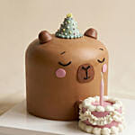 Capybara Candle Blow Cake
