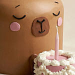 Capybara Candle Blow Cake