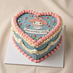 Kuromi Theme Heart Shape Cake