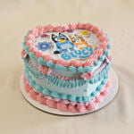 Bluey Themed Heart Shape Cake