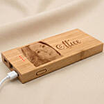 Engraved Text N Photo Bamboo Powerbank